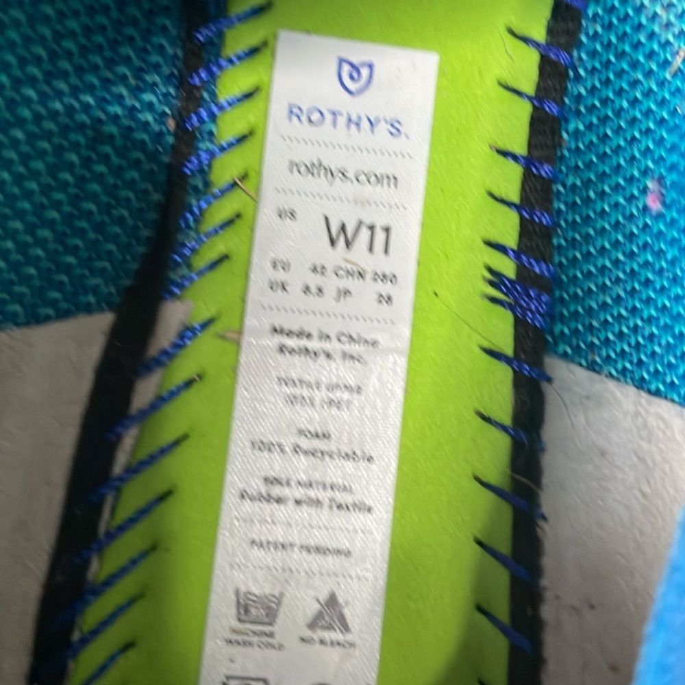 Rothy's Bright Blue Knit Slip-On Flats - Picture 7 of 8
